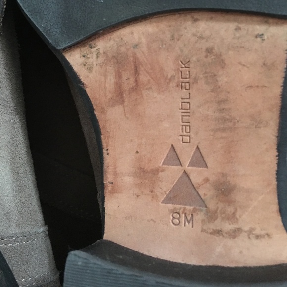 Dani Black Taupe Suede Boots Sz 8 - Picture 4 of 6